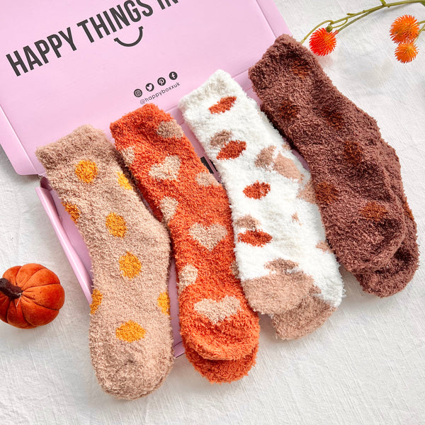 Autumn Fluffy Socks Gift Set – A Cosy Hug for Your Feet – Happy Boxx UK