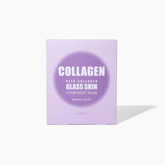 Collagen deep collection glass skin overnight mask packaging on a white background