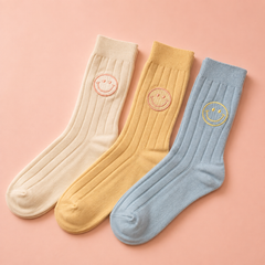 Summer Smiley Socks Set