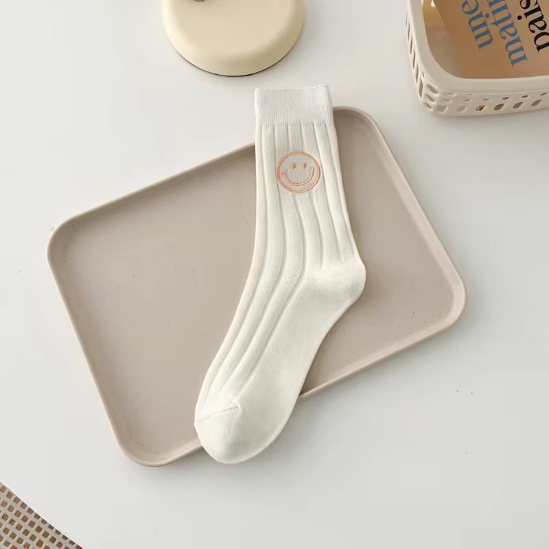 Soft White Smile Socks