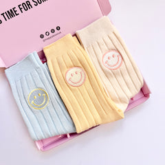 Summer Smiley Socks Box