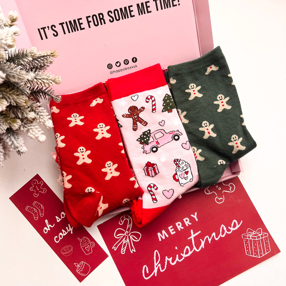 Mini Christmas Socks Gift Box