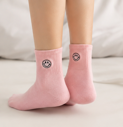 Pink Smile Socks