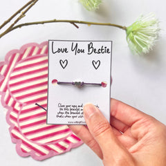 Love you bestie wish bracelet