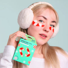 Candy Cane Under Eye Mask - 1 pair