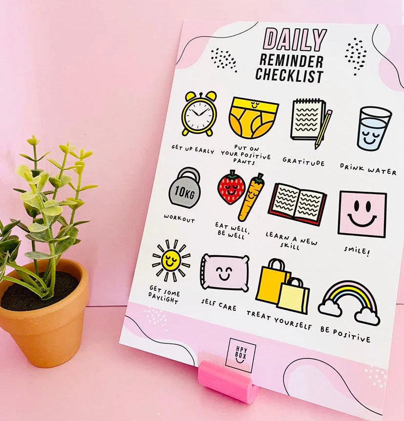 Daily Reminder Checklist – Happy Boxx UK